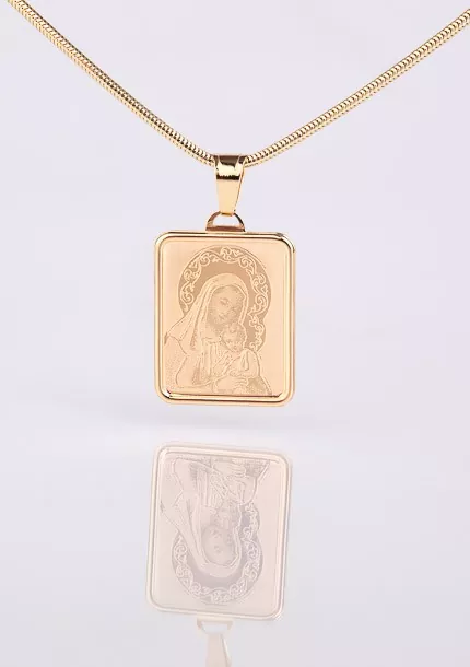 Zlatý medailón Madony s dieťaťom Ježišom / Obdĺžnik