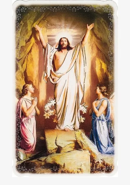 Veľkonočný obrázok Krista s anjelmi / bez textu
