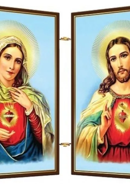 Oltárik z dreva / Panna Mária + Pán Ježiš