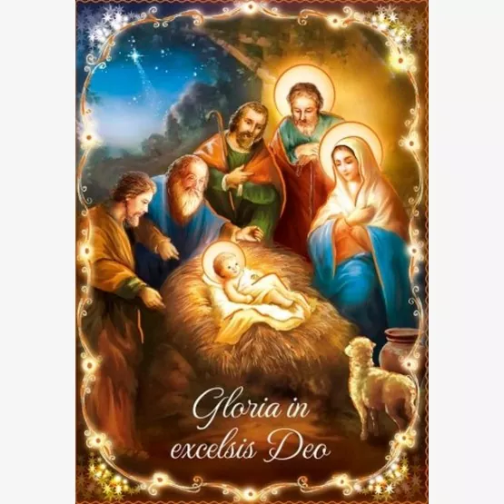 Vianočná pohľadnica s textom / gloria...
