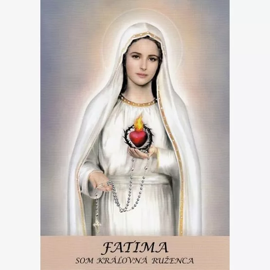 Obrázok s modlitbou – Fatima