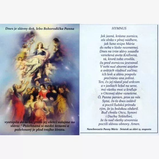 Obrázok s modlitbou - Hymnus
