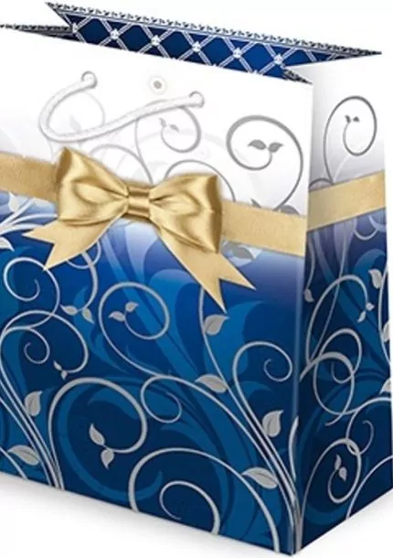 Darčeková taška – Ornamenty s mašľou