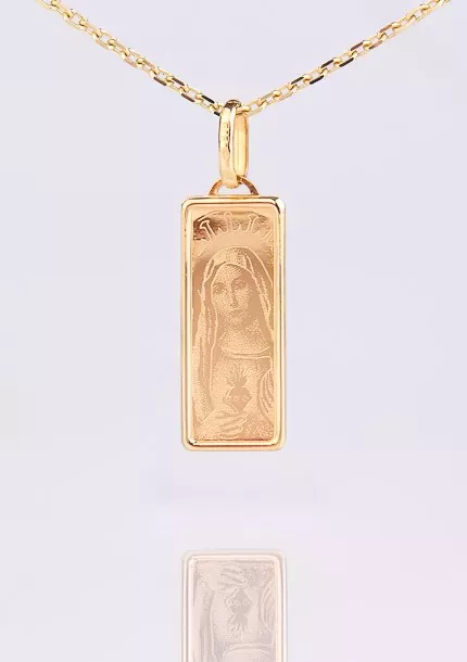 Zlatý medailón Panny Márie / obdĺžnik