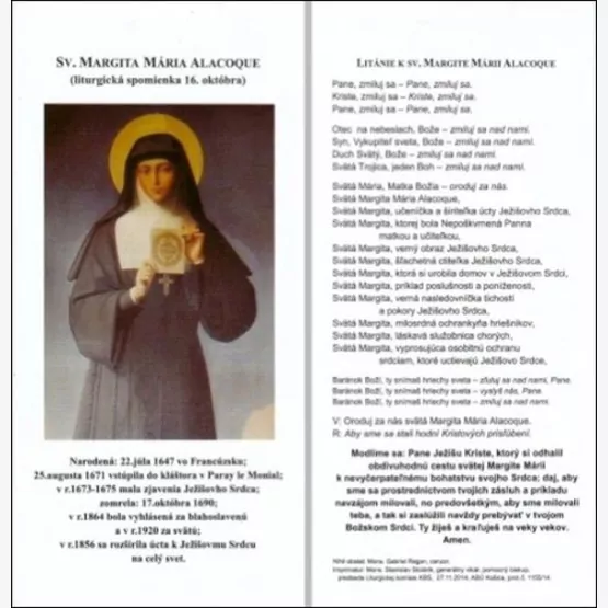 Záložka: Sv. Margita Mária Alacoque