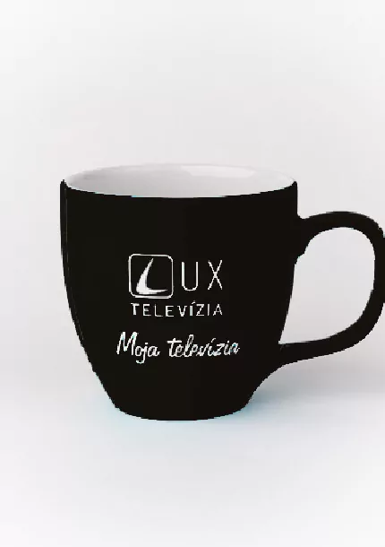 Hrnček TV LUX - čierny
