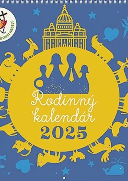 Rodinný kalendár 2025 - nástenný-modrá