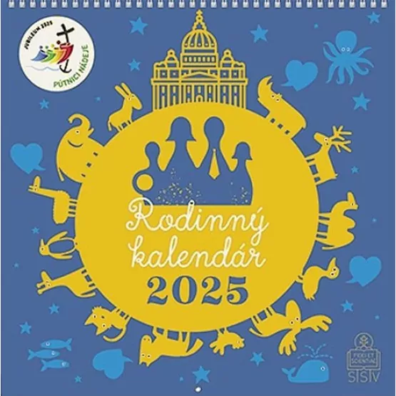 Rodinný kalendár 2025 - nástenný-modrá