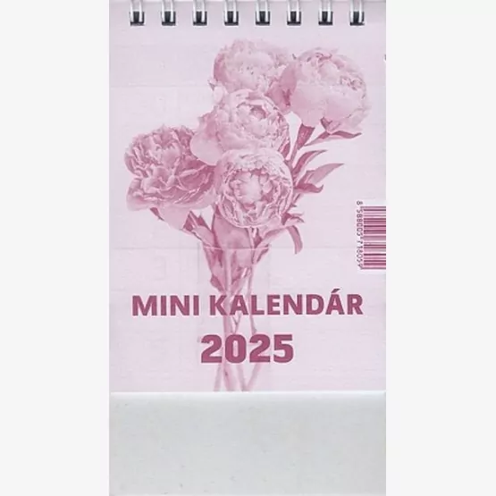 Mini kalendár 2025 -stolový – červený