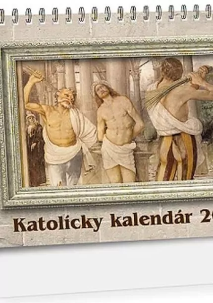 Katolícky kalendár 2025 stolový -béžová