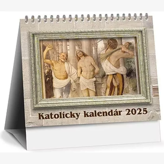 Katolícky kalendár 2025 stolový -béžová